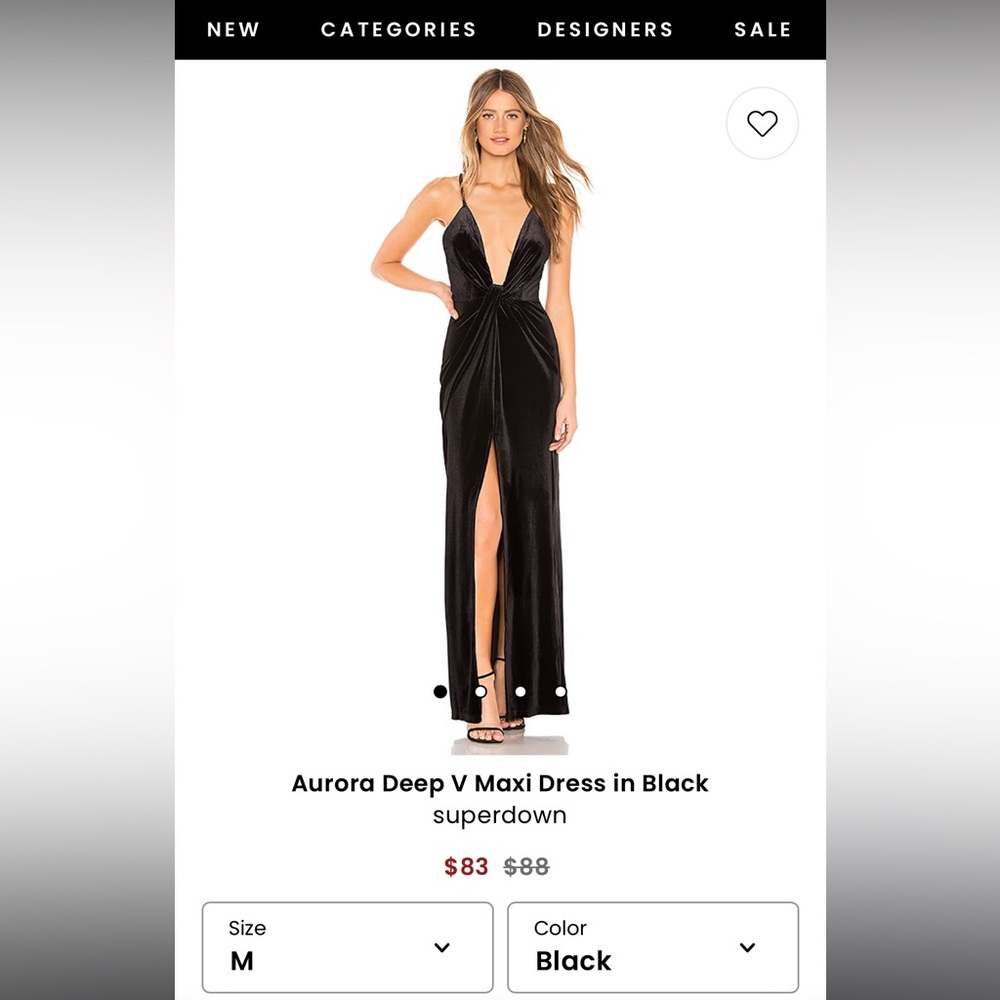 Aurora Deep V Maxi Dress by superdown, from Revolve